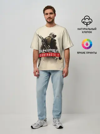 Мужская футболка оверсайз / Sniper Ghost Warrior Contracts