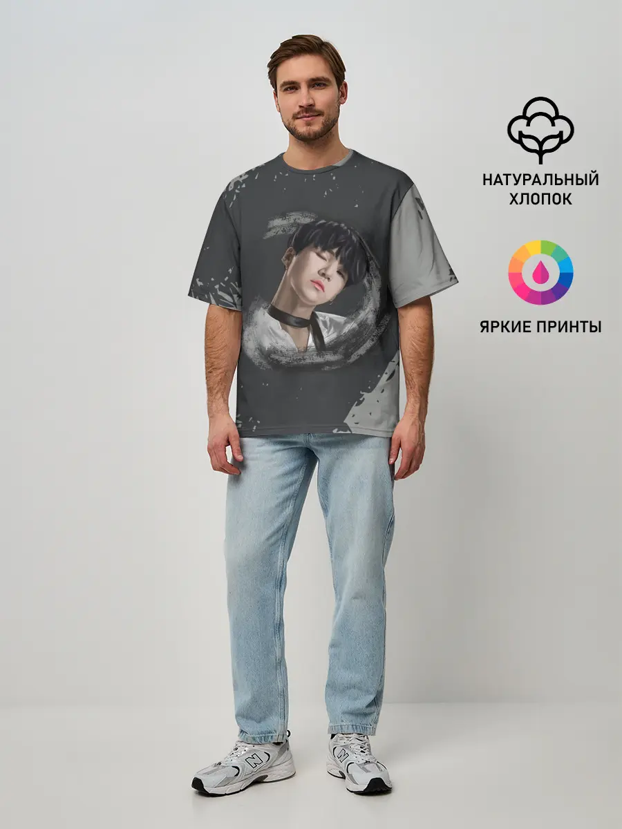 Мужская футболка оверсайз / BTS | БТС