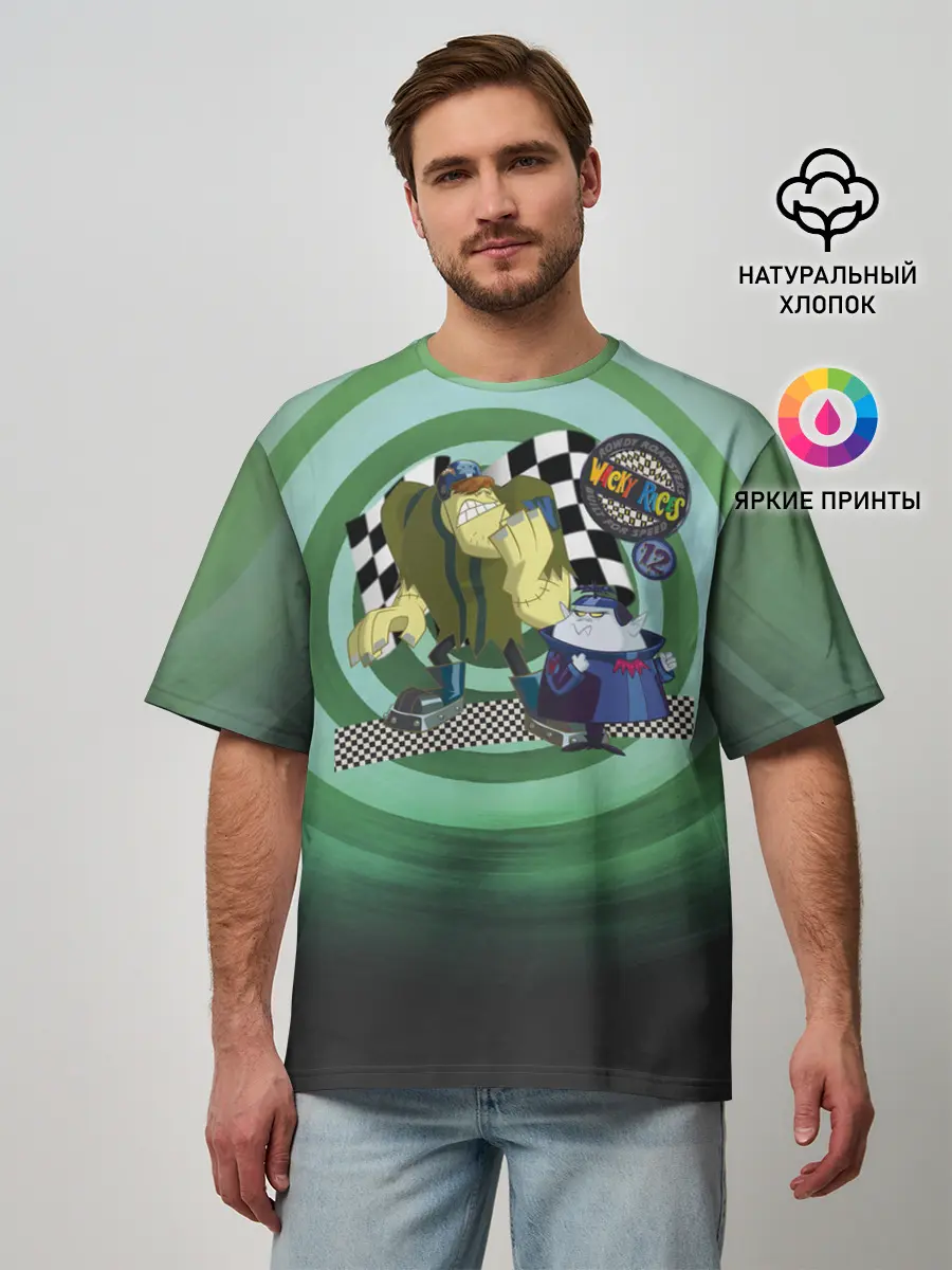 Мужская футболка оверсайз / Tiny and Bella Team