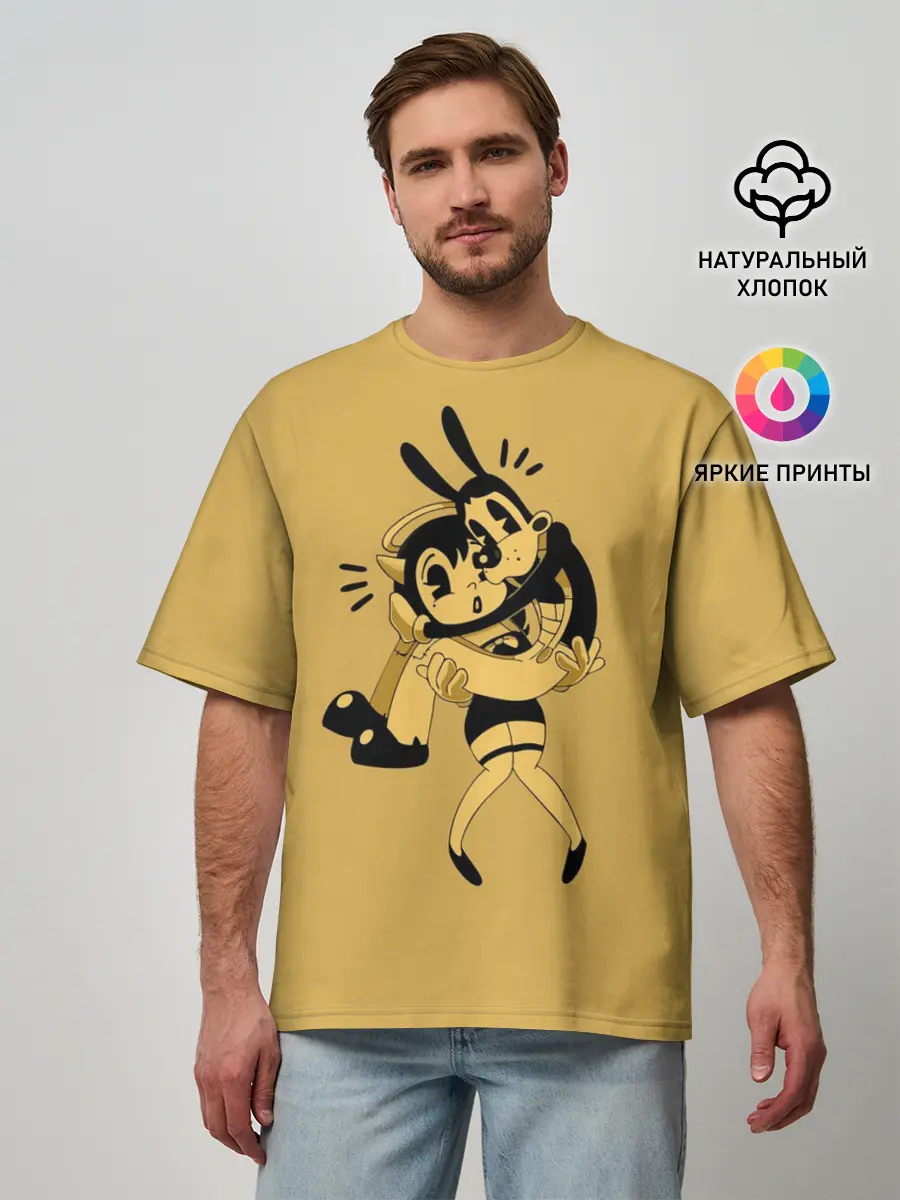 Мужская футболка оверсайз / Bendy And The Ink Machine