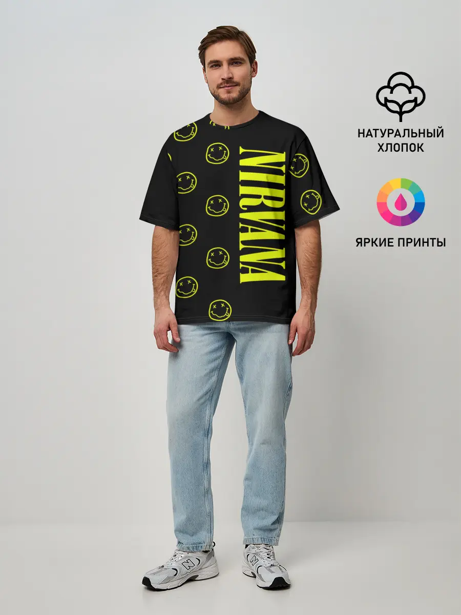 Мужская футболка оверсайз / Nirvana 2