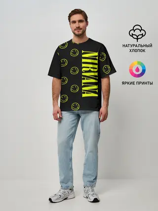 Мужская футболка оверсайз / Nirvana 2