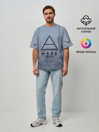Мужская футболка оверсайз / 30 Seconds to Mars