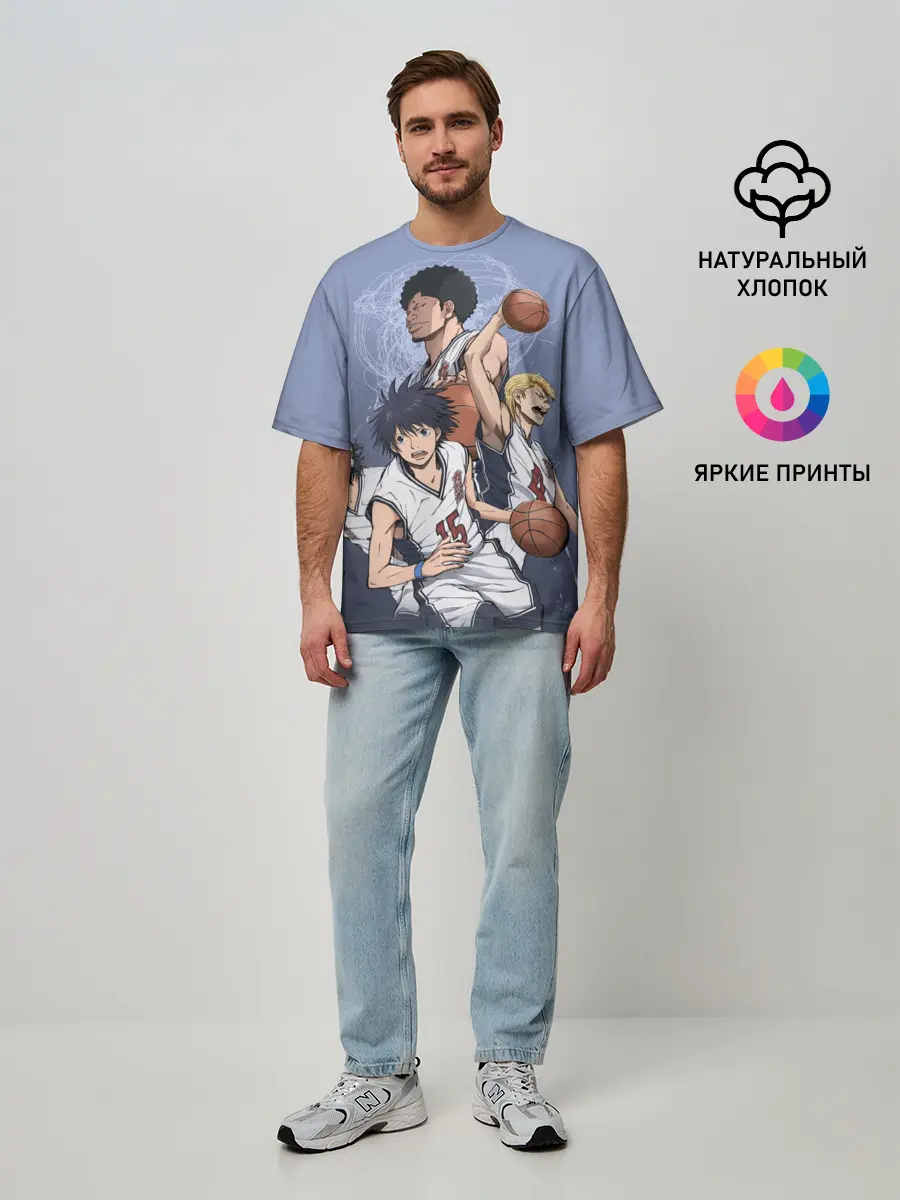 Мужская футболка оверсайз / команда мечты