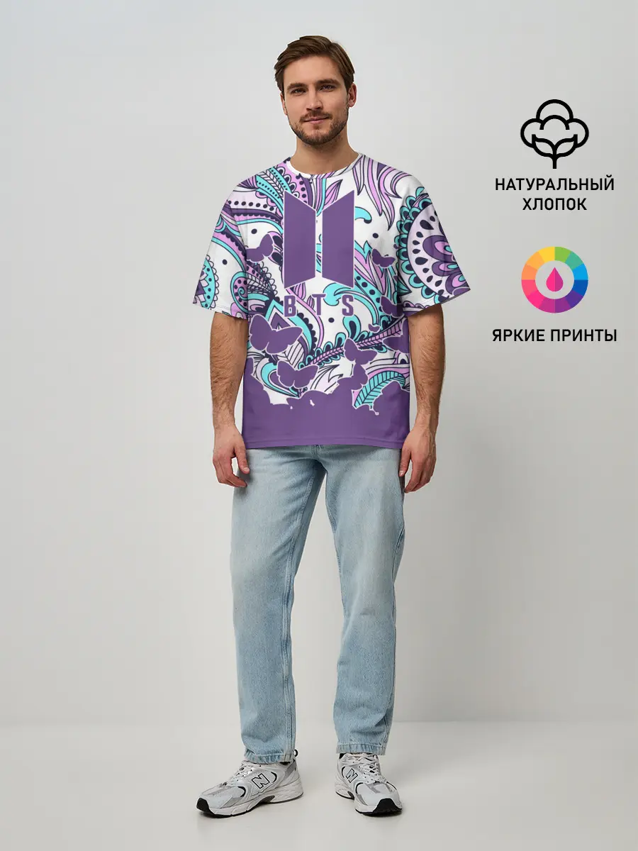 Мужская футболка оверсайз / BTS