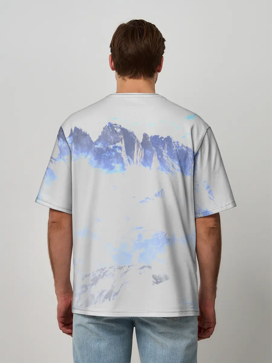 Мужская футболка оверсайз / Горы