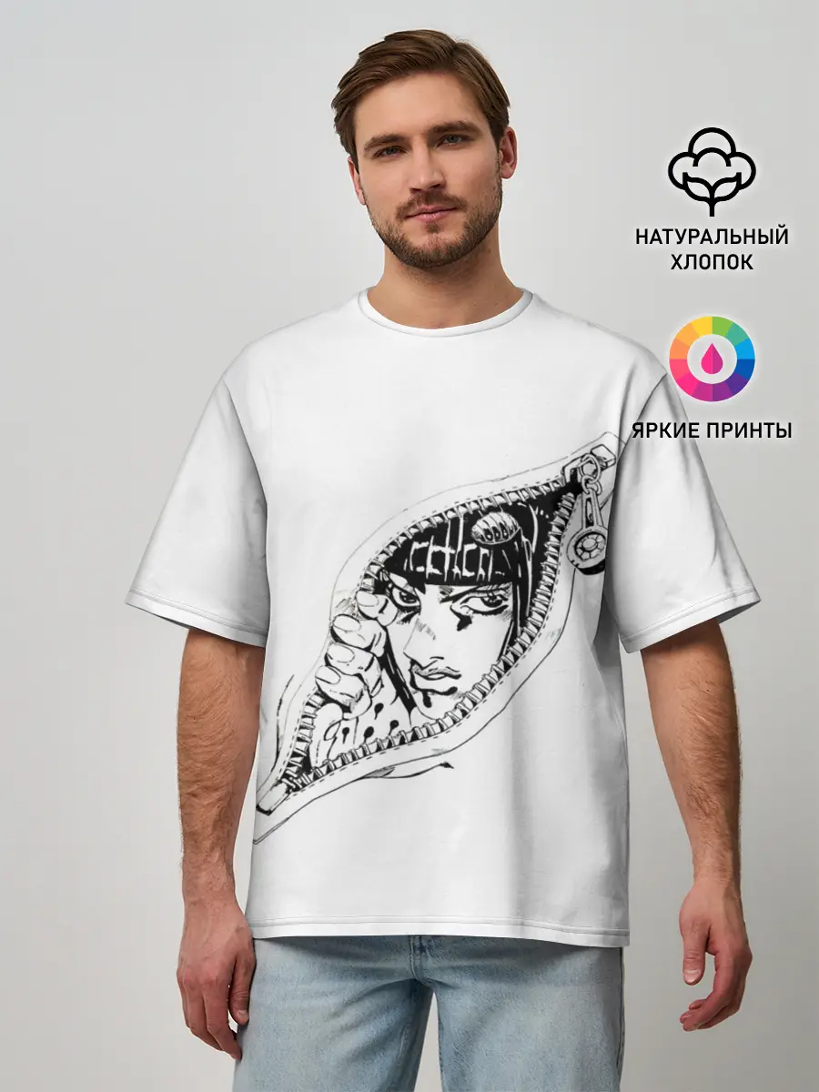 Мужская футболка оверсайз / Бруно Буччелати внутри из Джоджо