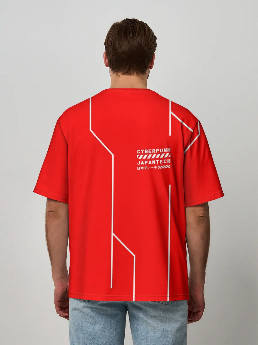 Мужская футболка оверсайз / CYBERPUNK FASHION