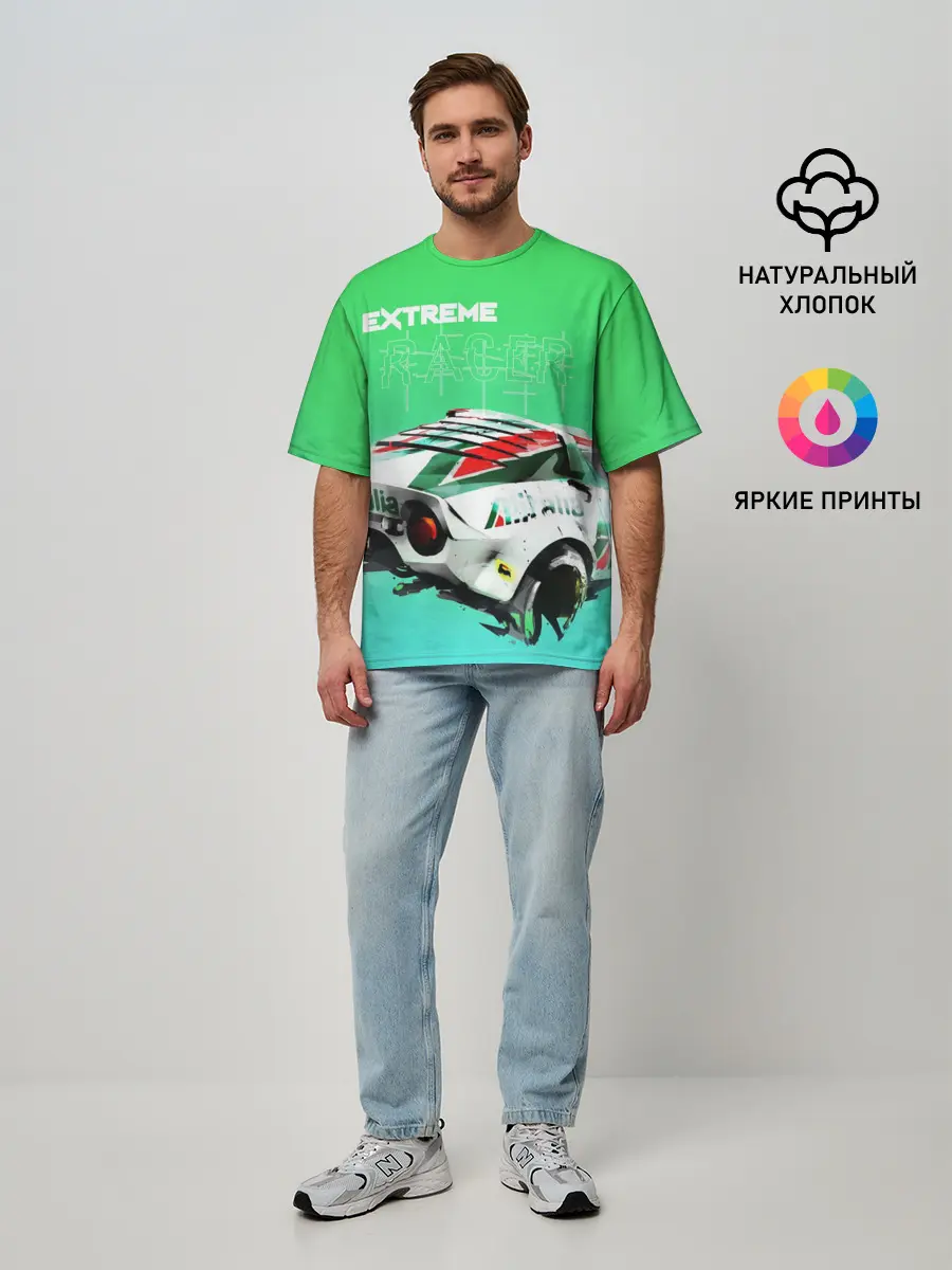 Мужская футболка оверсайз / Extrime Racer