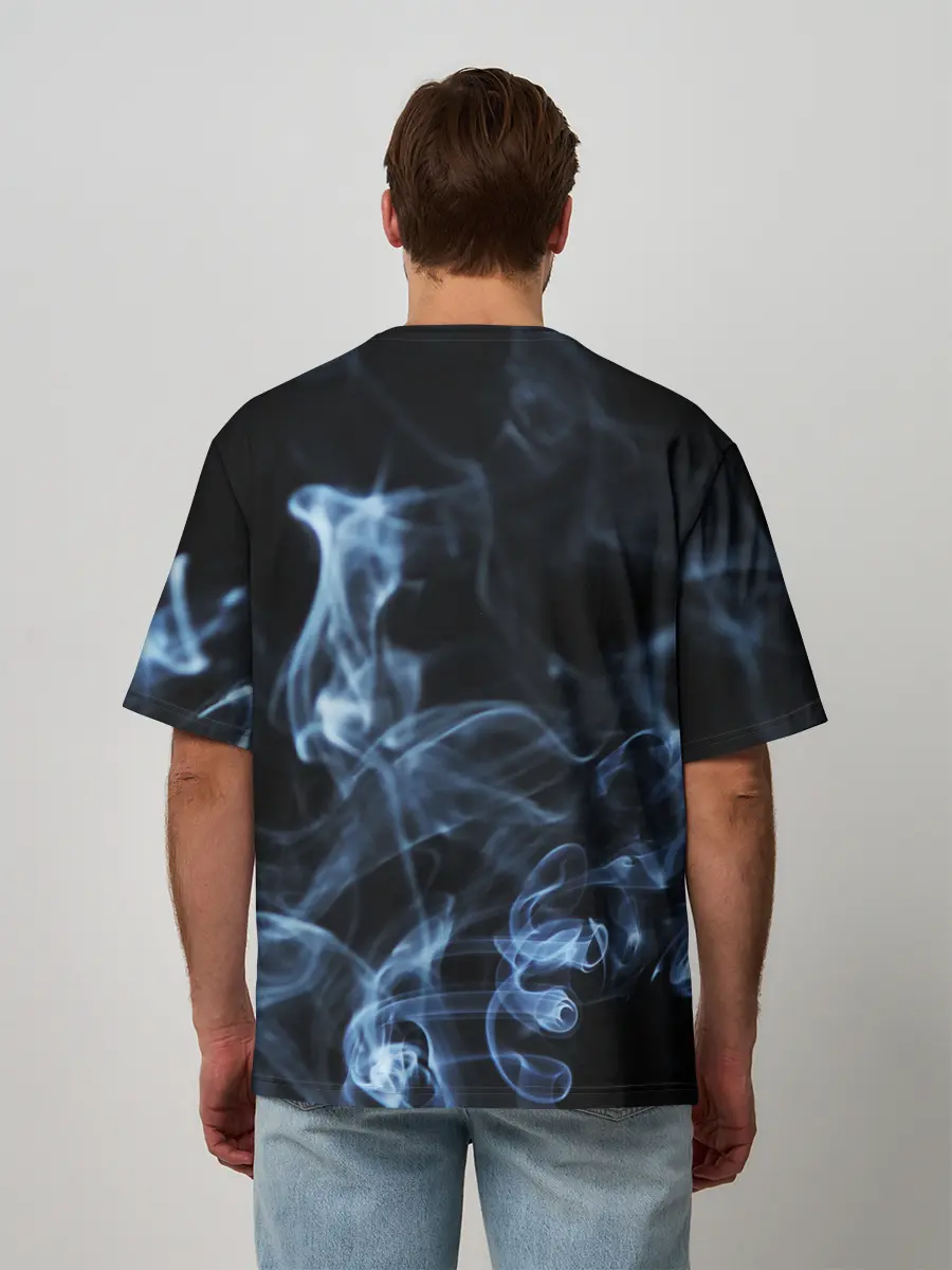 Мужская футболка оверсайз / ДЫМ