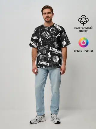 Мужская футболка оверсайз / TRAVIS SCOTT+FORTNITE