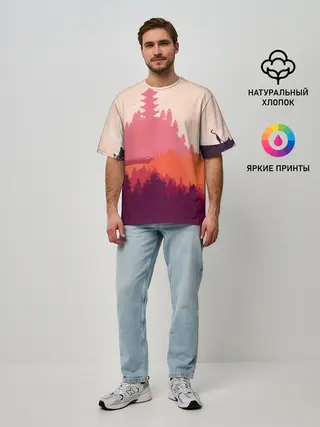 Мужская футболка оверсайз / Firewatch