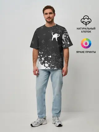 Мужская футболка оверсайз / ЪУЪ СЪУКА