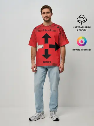 Мужская футболка оверсайз / Three Days Grace