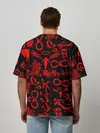 Мужская футболка оверсайз / ТОКИЙСКИЕ МСТИТЕЛИ КРАСНЫЕ ТАТУ