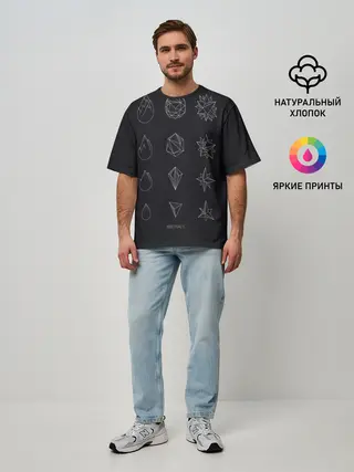 Мужская футболка оверсайз / Абстракции
