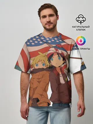 Мужская футболка оверсайз / ЮЖНЫЙ ПАРК