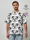 Мужская футболка оверсайз / panda