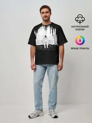 Мужская футболка оверсайз / РАБОТА ДОМ | ДЕНЬ СУРКА