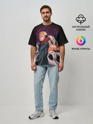 Мужская футболка оверсайз / Магическая битва