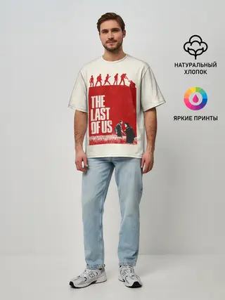 Мужская футболка оверсайз / Джоэл и Элли в поле