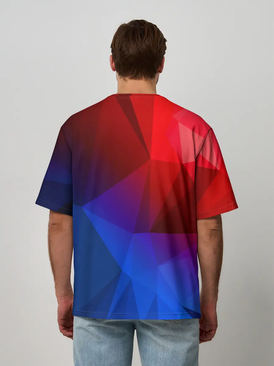 Мужская футболка оверсайз / RED&BLUE