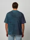 Мужская футболка оверсайз / Texture. Blue Ripples