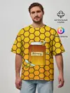 Мужская футболка оверсайз / Сладкий мёд