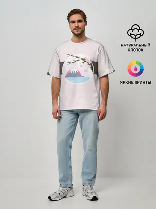 Мужская футболка оверсайз / Сакура | Sakura