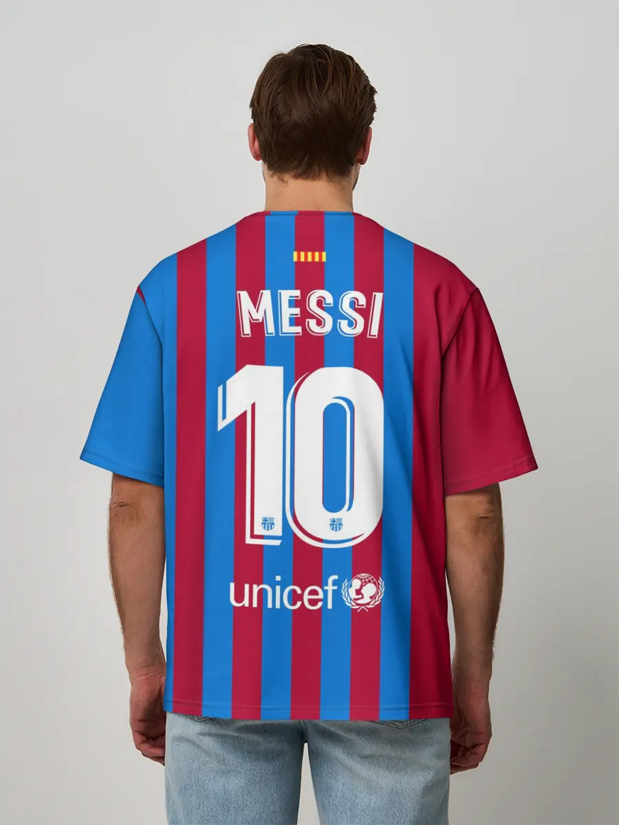 Мужская футболка оверсайз / Месси Барселона 2021/2022