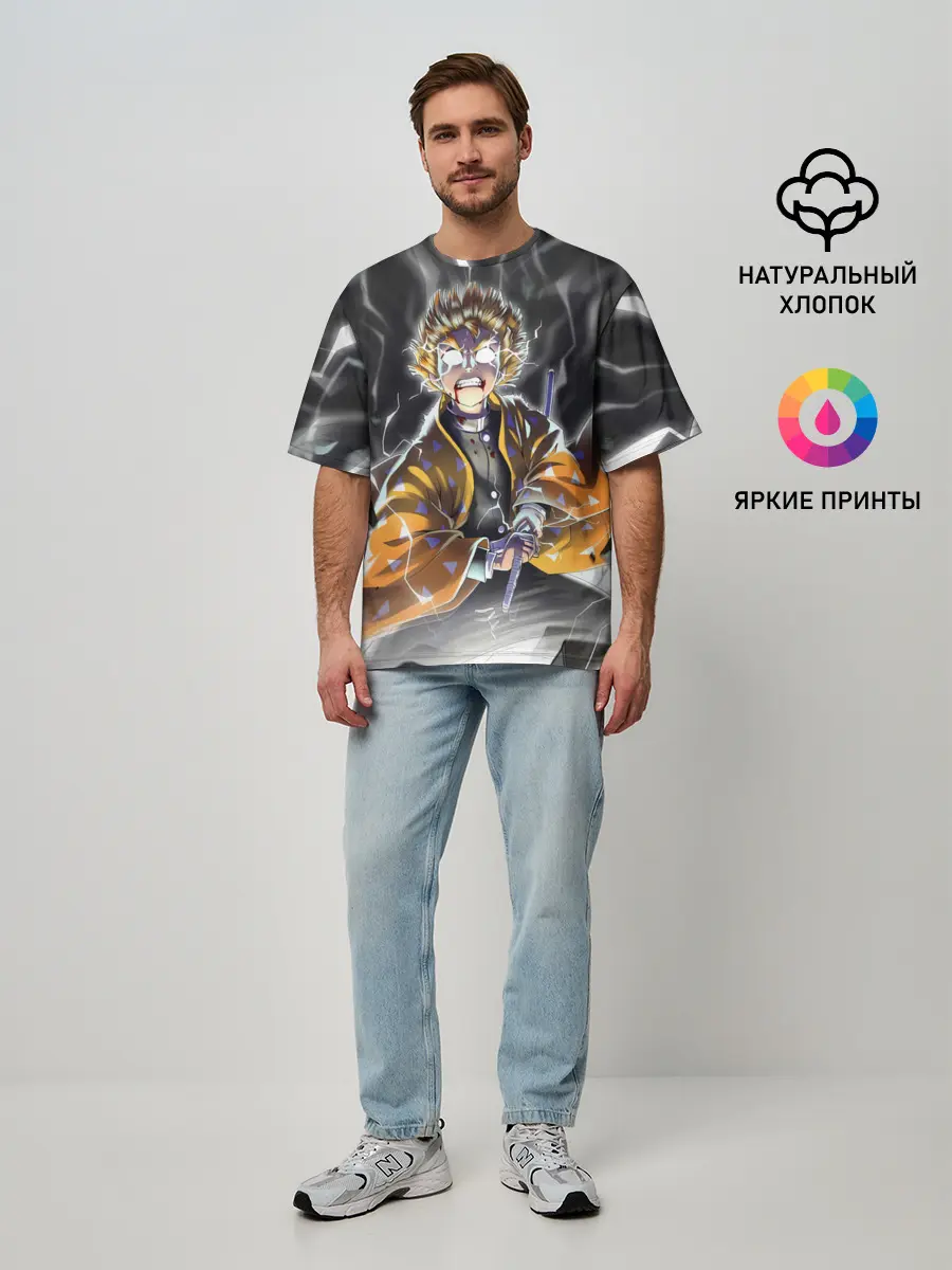 Мужская футболка оверсайз / ЗЕНИЦУ | ZENITSU | KNY