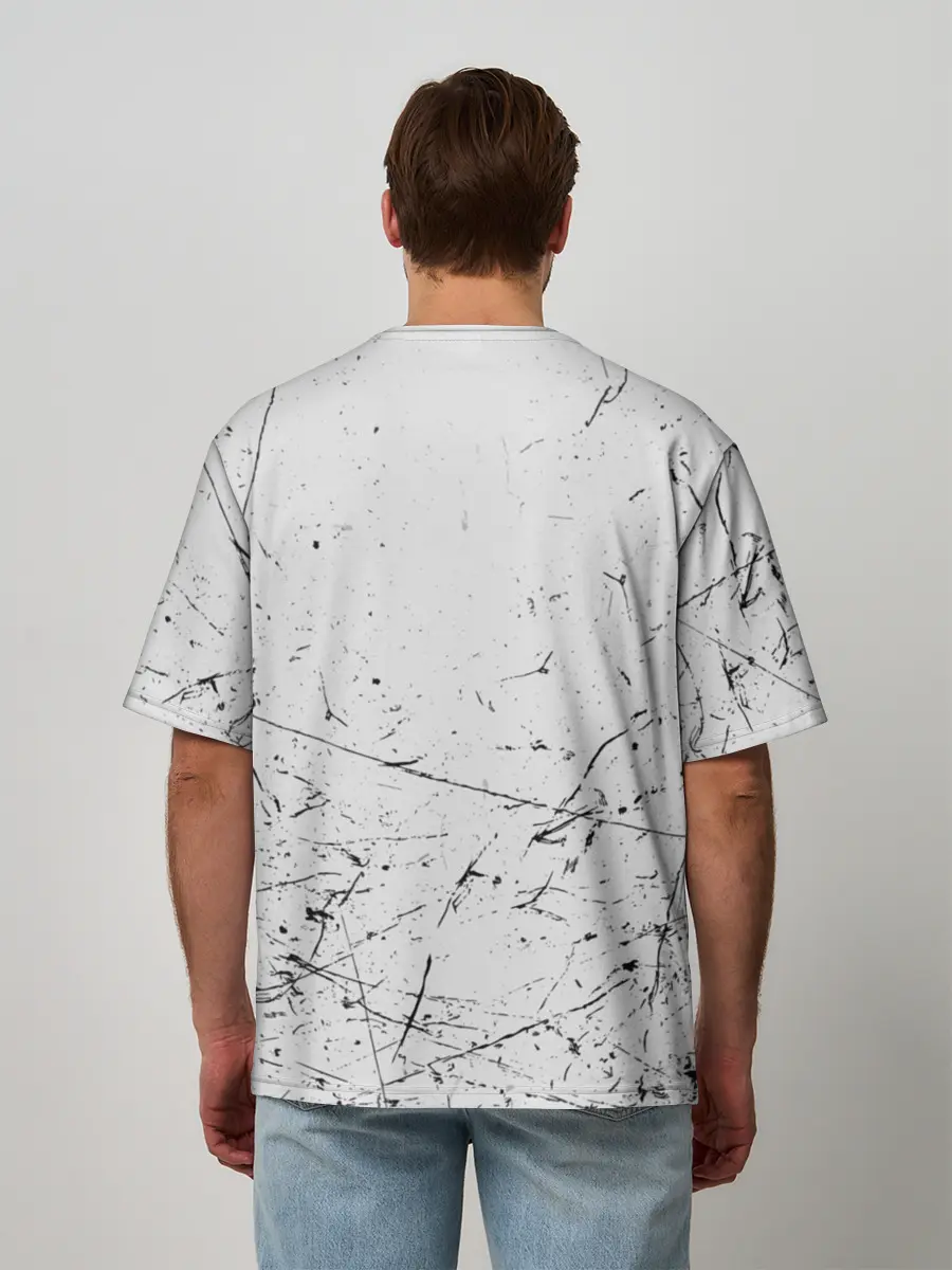 Мужская футболка оверсайз / ХАОС Серый