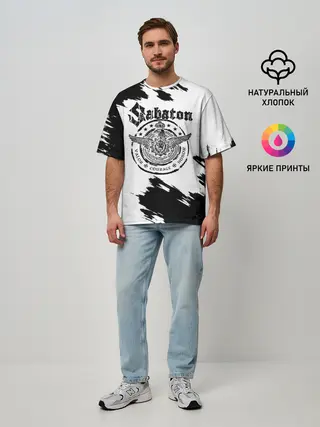 Мужская футболка оверсайз / Sabaton