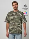 Мужская футболка оверсайз / Именной камуфляж Миша