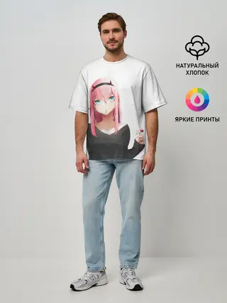 Мужская футболка оверсайз / ZERO TWO | 002