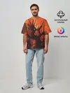 Мужская футболка оверсайз / ДРЕВО ХАОС 3D