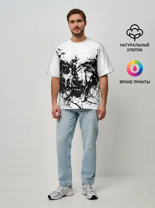 Мужская футболка оверсайз / Зверь