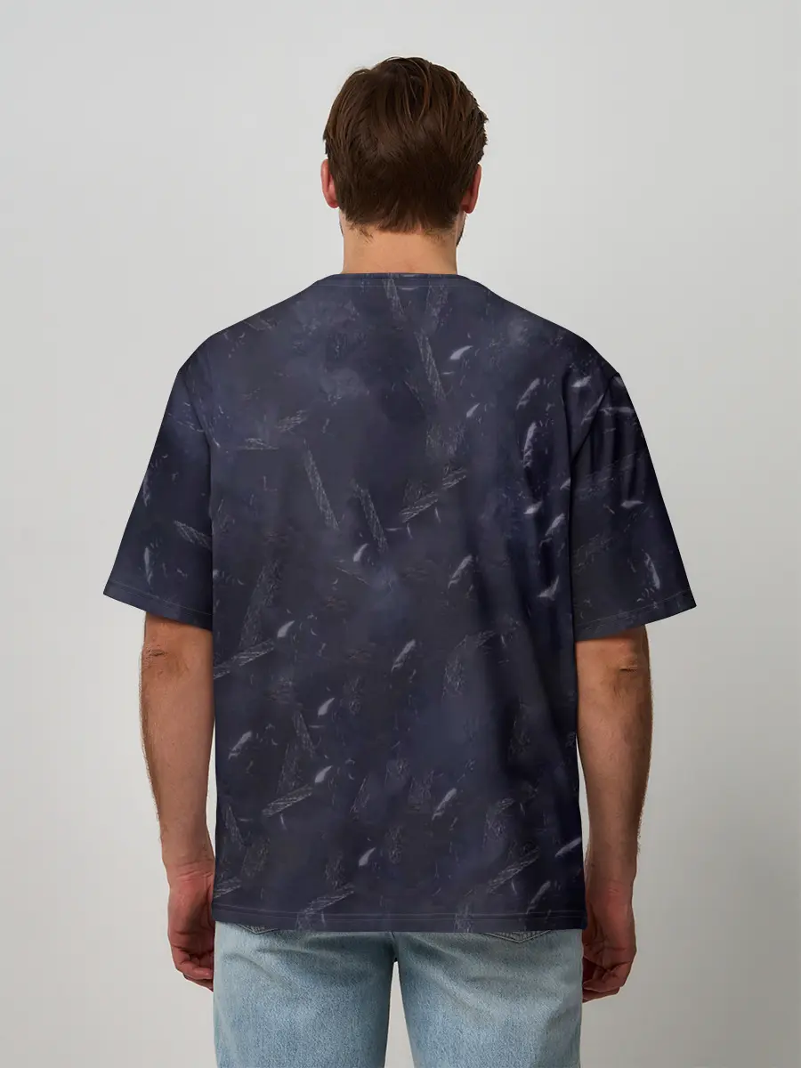 Мужская футболка оверсайз / Корзинка фруктов