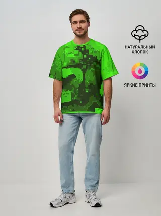 Мужская футболка оверсайз / Minecraft