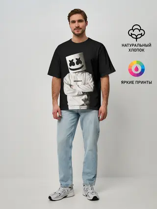 Мужская футболка оверсайз / Marshmello