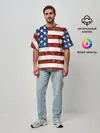 Мужская футболка оверсайз / США ФЛАГ