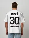 Мужская футболка оверсайз / Месси форма гостевая ПСЖ 21/22