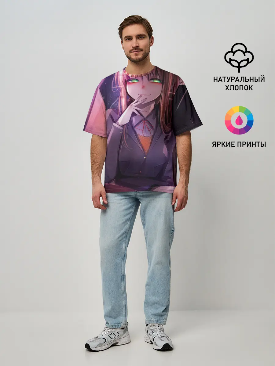 Мужская футболка оверсайз / Monika Doki Doki