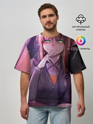 Мужская футболка оверсайз / Monika Doki Doki