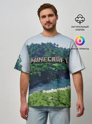 Мужская футболка оверсайз / Minecraft