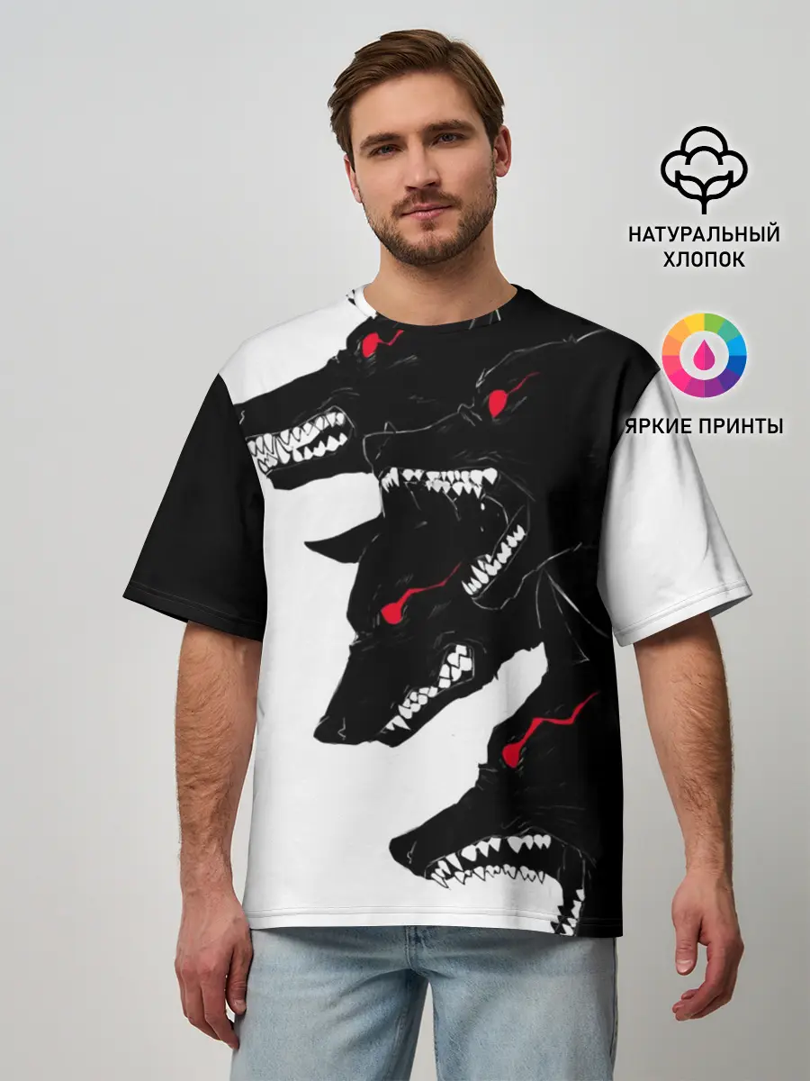 Мужская футболка оверсайз / Gluttony