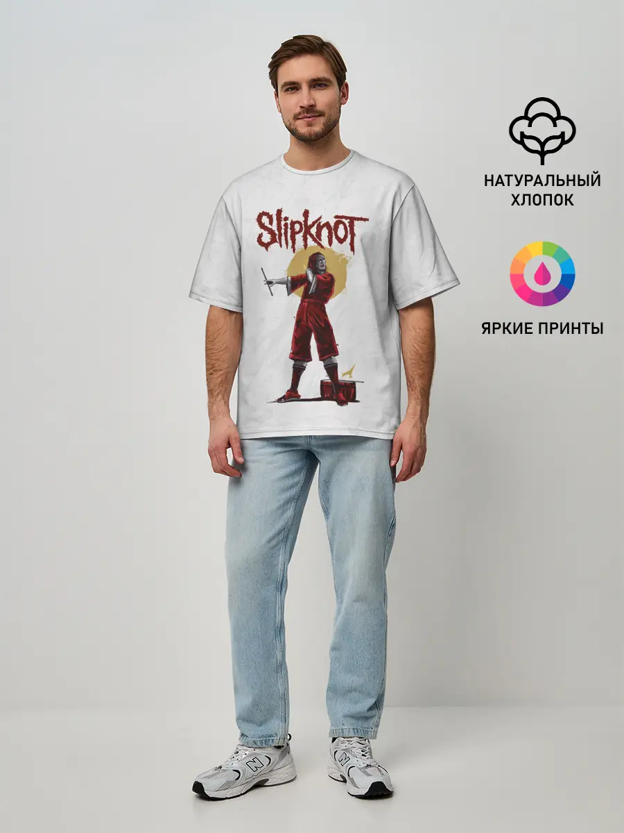 Мужская футболка оверсайз / SLIPKNOT | СЛИПКНОТ