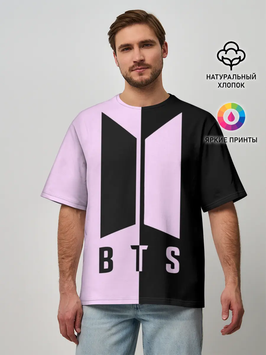 Мужская футболка оверсайз / BTS