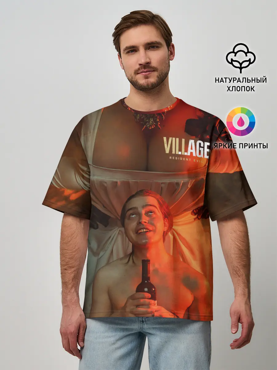 Мужская футболка оверсайз / Lady Dimitrescu