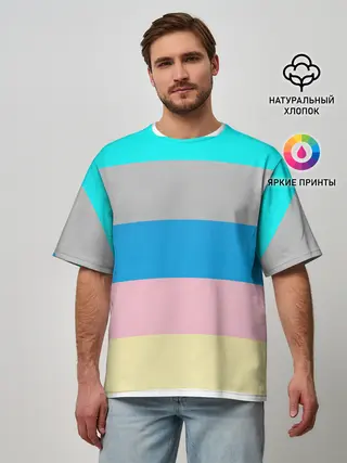 Мужская футболка оверсайз / Флаг аниме